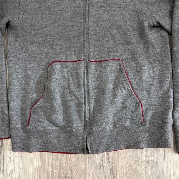 Banana Republic Men’s Gray Wool Blend Full Zip Sweater Jacket Size Large - Picture 5 of 11